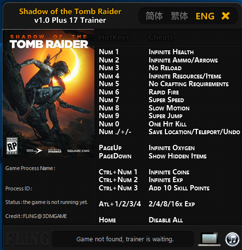 trainer shadow of the tomb raider trainer shadow of the tomb raider