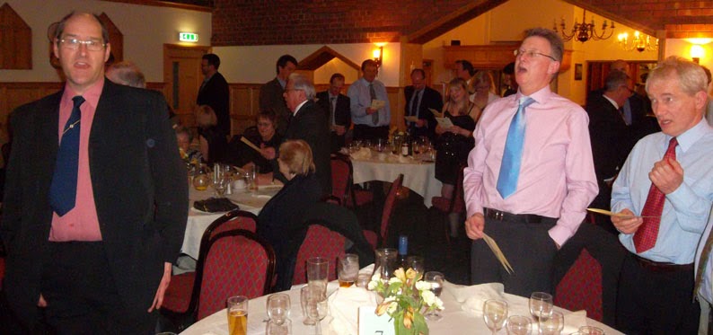 Enjoying the annual dinner of the Briggensians' Association held March  2014 at Elsham Golf Club - picture on Nigel Fisher's Brigg Blog