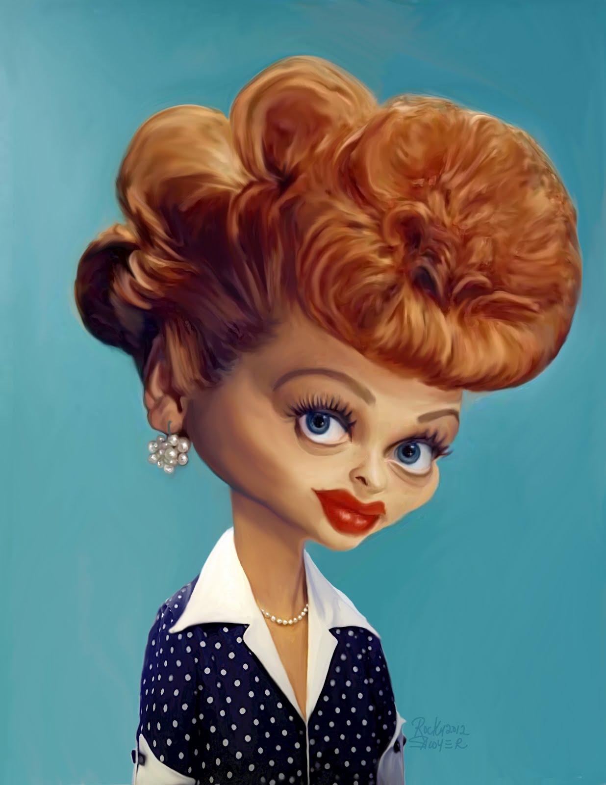 Sawyer Illustration Inc. caricature and cartoon art studio Lucille Ball