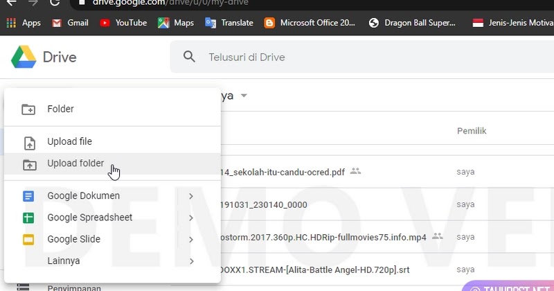 Cara Mengupload File Ke Google Drive