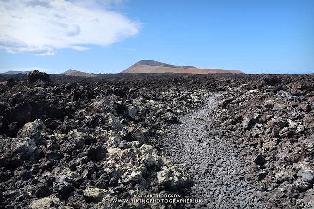 Caldera Blanca walk hike Lanzarote canary Islands map route photos