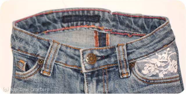 Lace Pocket Denim Skirt Tutorial | Beginner DIY Skirt