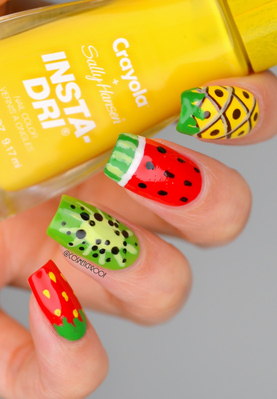 NAILS Summer Fruit Nail Art CBBxManiMonday Cosmetic Proof