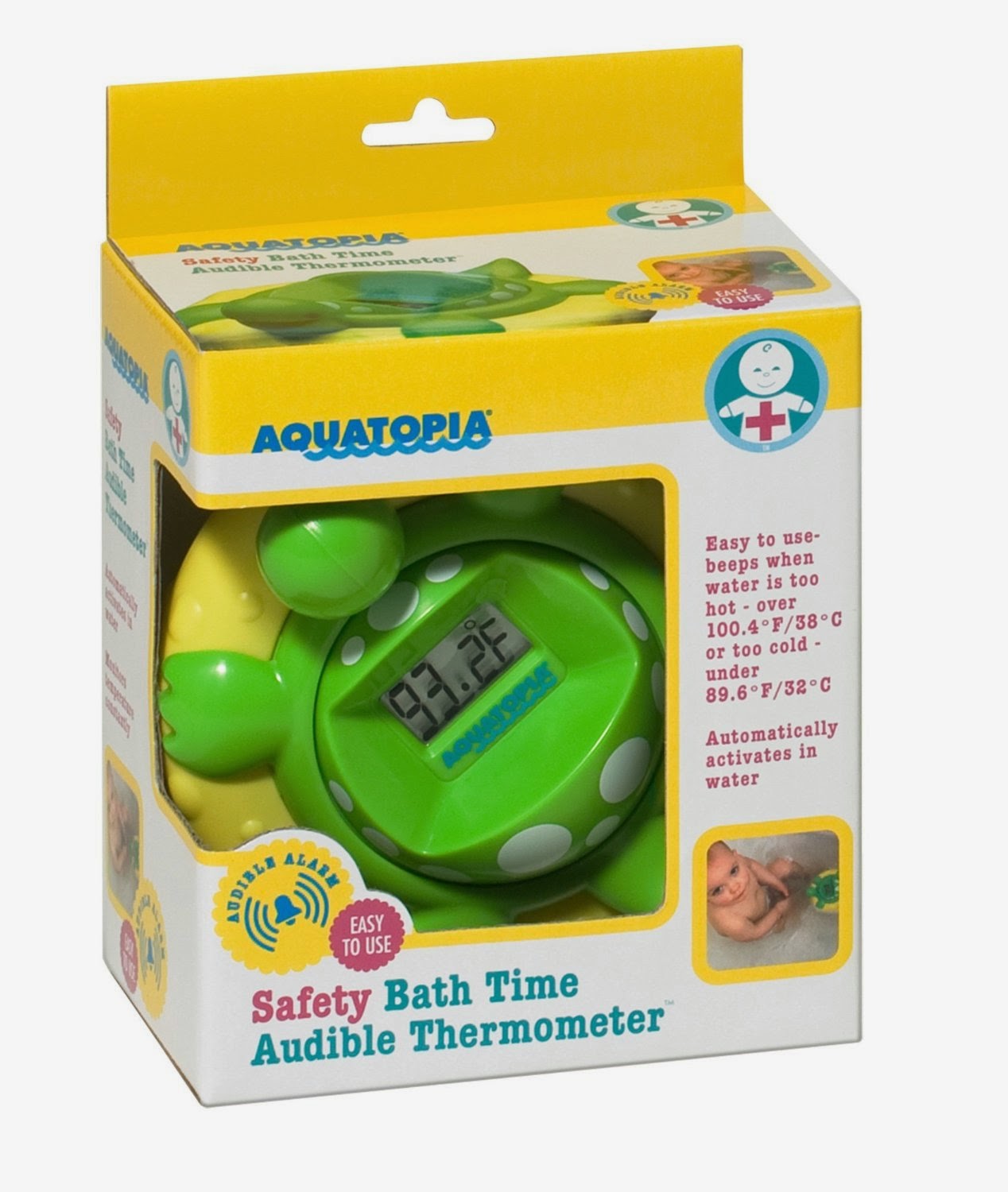 All Things Children Aquatopia Deluxe Safety Bath Thermometer Alarm, Green
