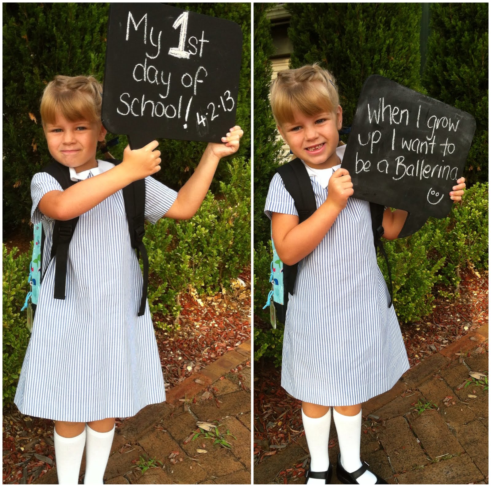 Giggleberry Creations!: My girls first day of school!