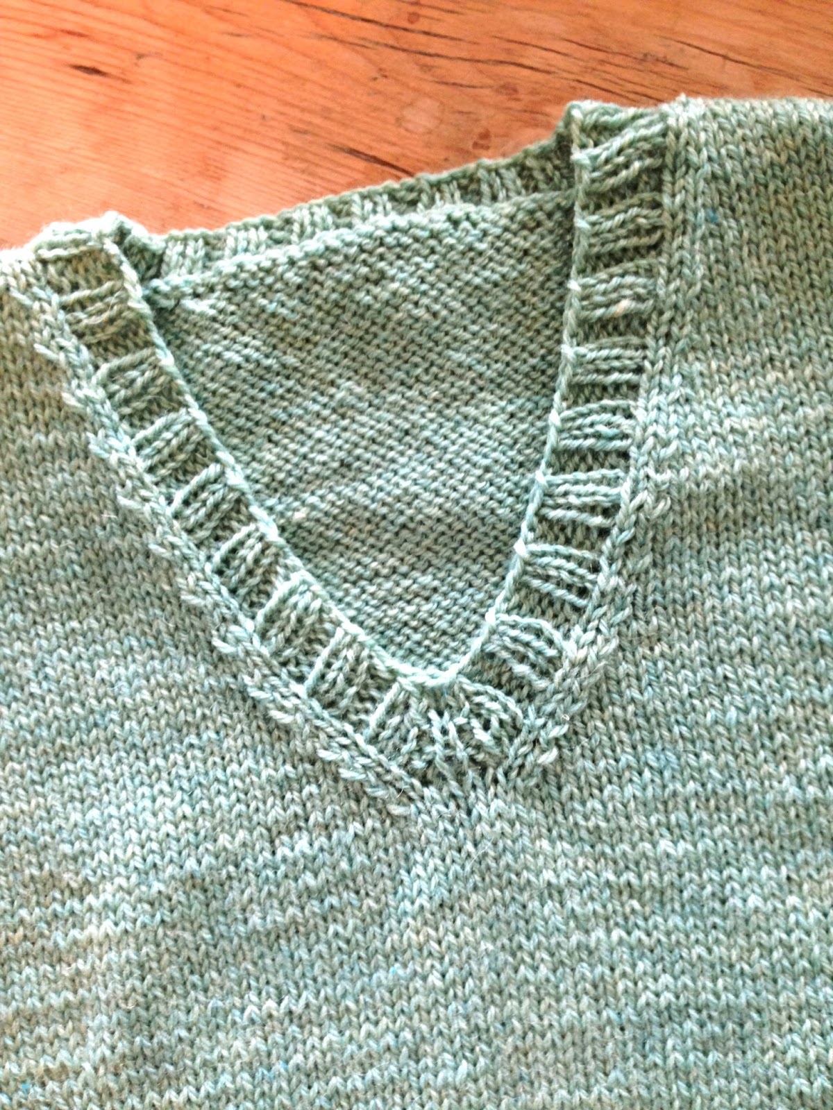v neck shaping knitting