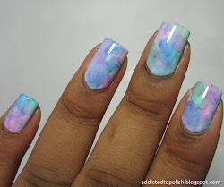 nails watercolor sharpie polish water tutorial twinsie tuesday materials