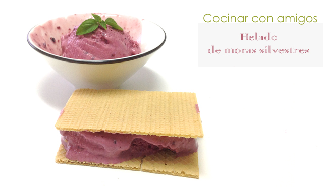 helado de moras y queso