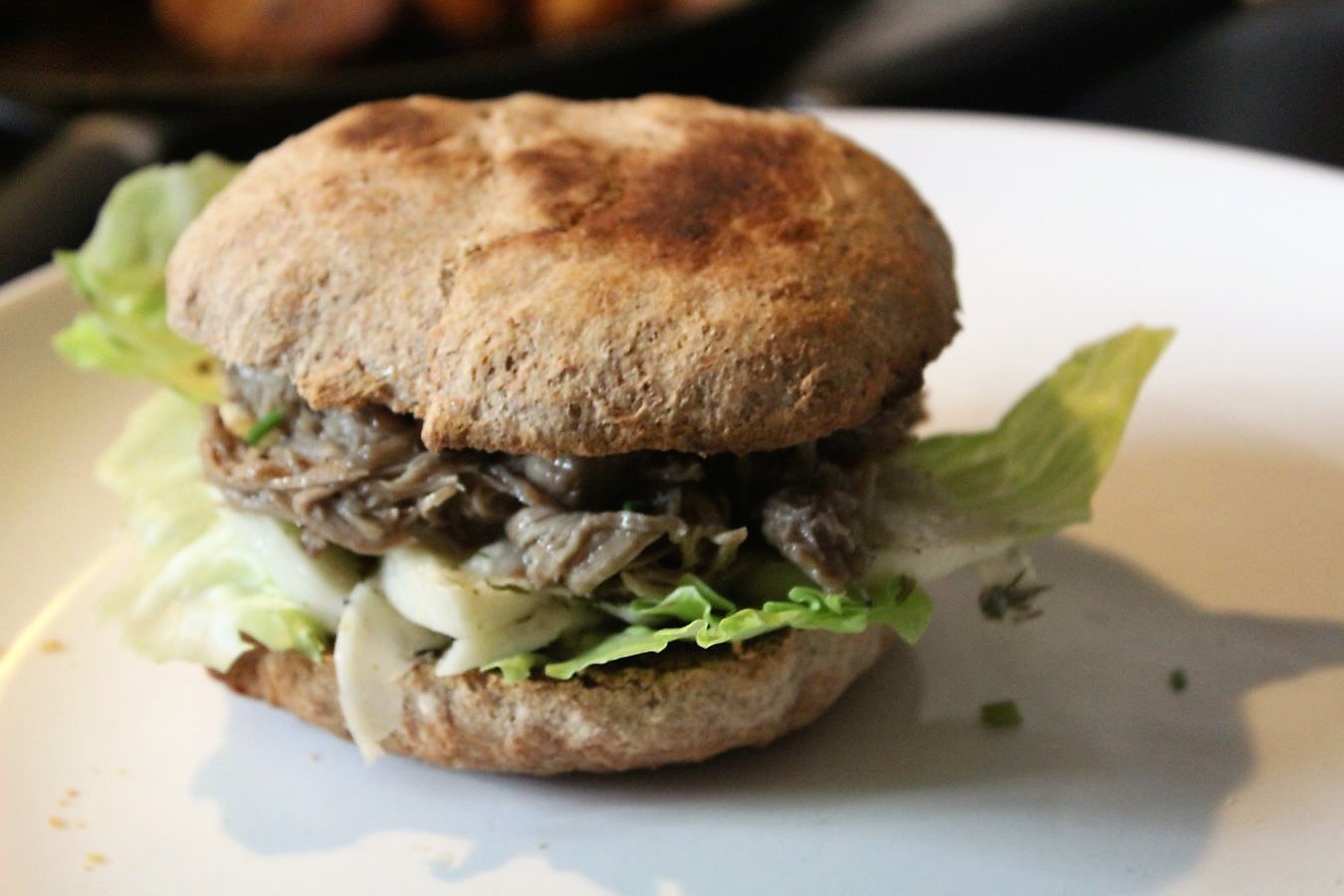 Pulled veal Burger gerupftes Kalb glatzkoch.de