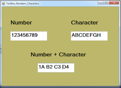 Textbox Accepts Only Numbers Or Only Characters