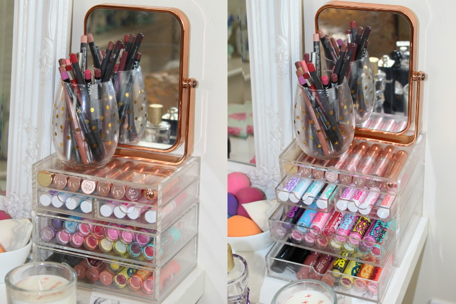 MakeUp Storage and Organization Ideas Pink Paradise Beauty