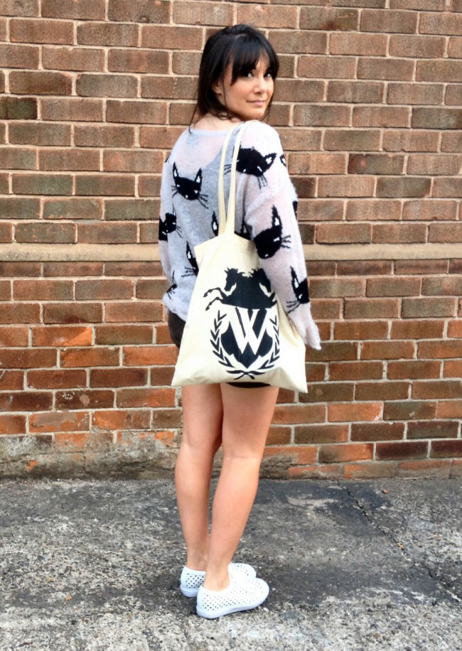 uk style and fashion blog wildfox cat faces lennon sweater