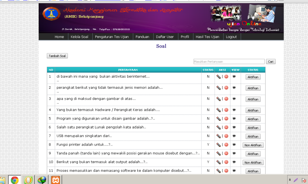 Aplikasi Ujian Online Berbasis Web Dengan Php  