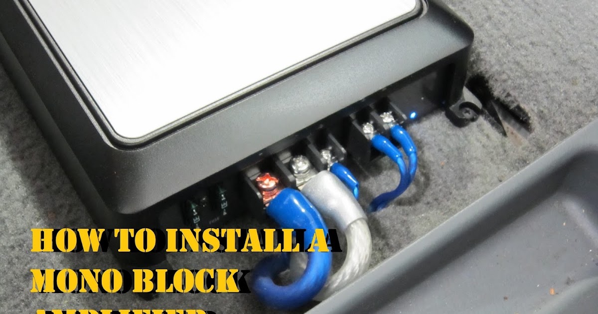 How To Connect Two Subwoofers To a Monoblock Car Amplifer How To
