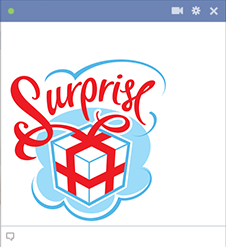 Surprise emoticon for Facebook