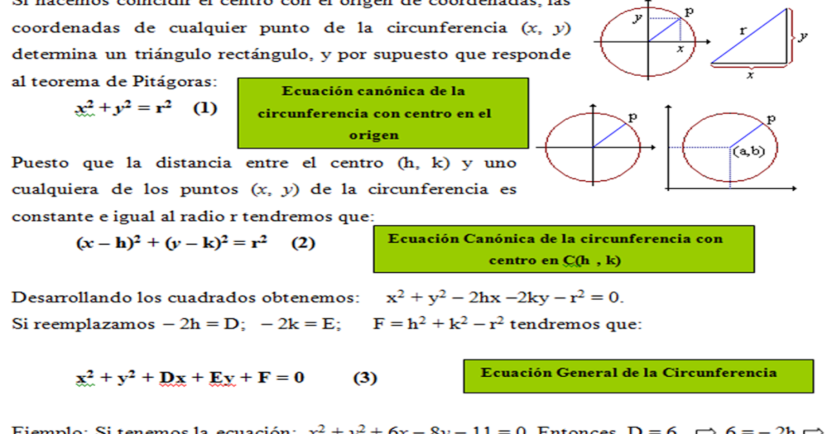 matemáticas Geometría analítica La circunferencia matemáticas Geometría analítica La circunferencia