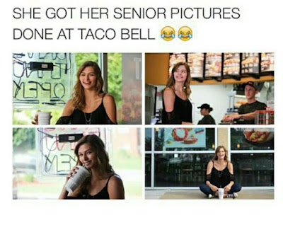 creative senior pictures, funny senior pictures, taco bell photo shoot