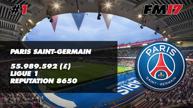 Football Manager 2017 Paris Saint-Germain Transfer Budget