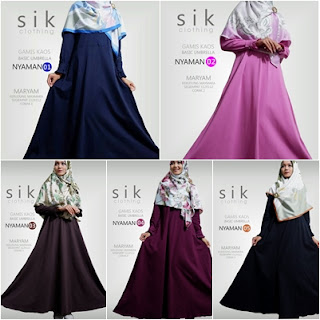 Koleksi Gamis syar'i Umbrella branded Sik Clothing Terbaru 2017 Nyaman 01-05