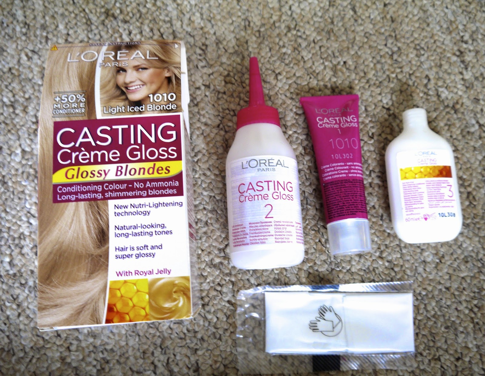 My hair after using the L'Oreal Casting Creme Gloss 'Glossy blondes