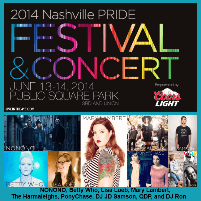 The Nashville LGBT Gay Pride Festival 2014 Headliners