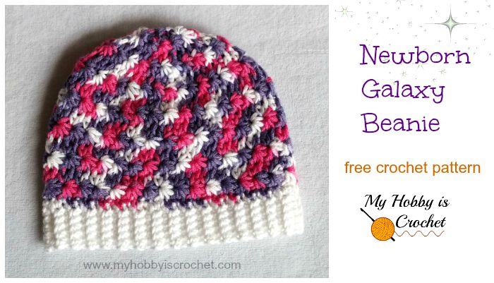 Free Crochet Pattern: Newborn Galaxy Beanie