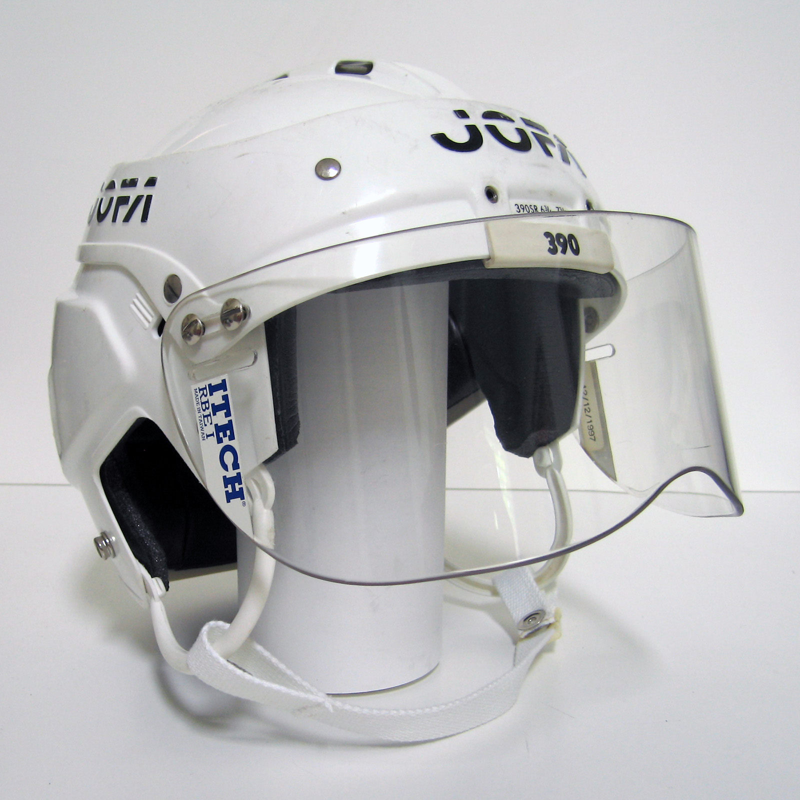 JOFA Helmets Halos of Hockey Teemu Selanne Rookie Helmet Modification
