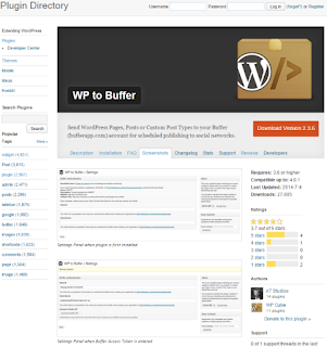 Cara Posting Untuk Facebook Dari WordPress - Menggunakan Buffer Plugin - WP untuk Buffer