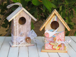birdhouses wooden birds painting easy whimsical using birdhouse painted wood decorations fun decorated handmade decorating unique shabby chic glue ribbons
