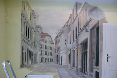 Mural, artystyczne malowanie ściany w gabinecie, Toruń