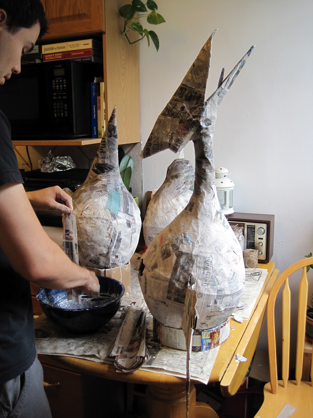 Jeff + Pinatas Pterodactyl Pinata is almost finished