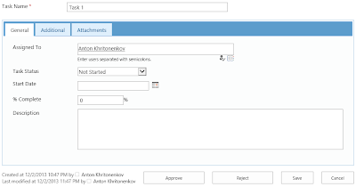 SharePoint form with custom toolbar