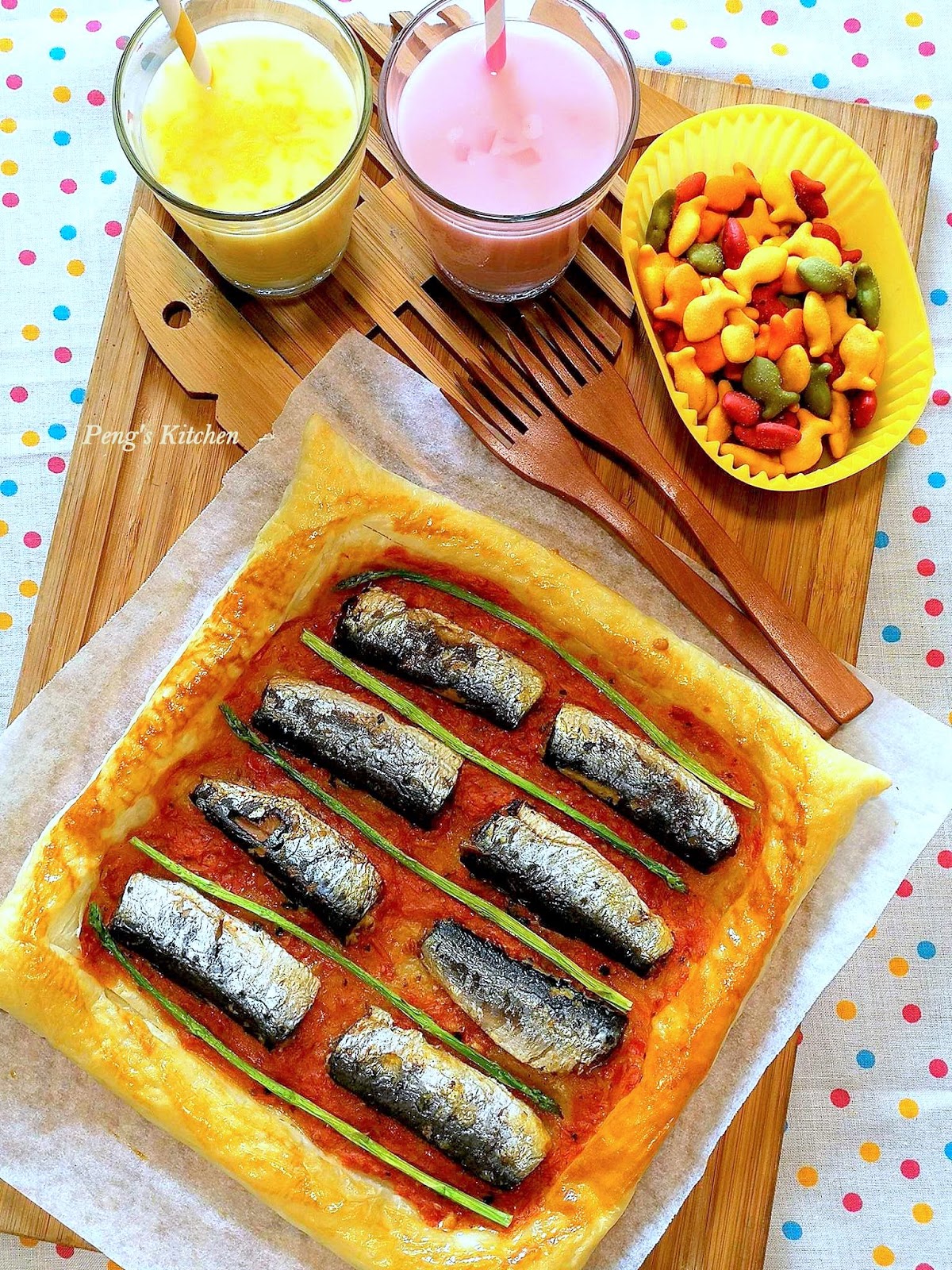 Peng's Kitchen Sardines Puff Pastry Tart