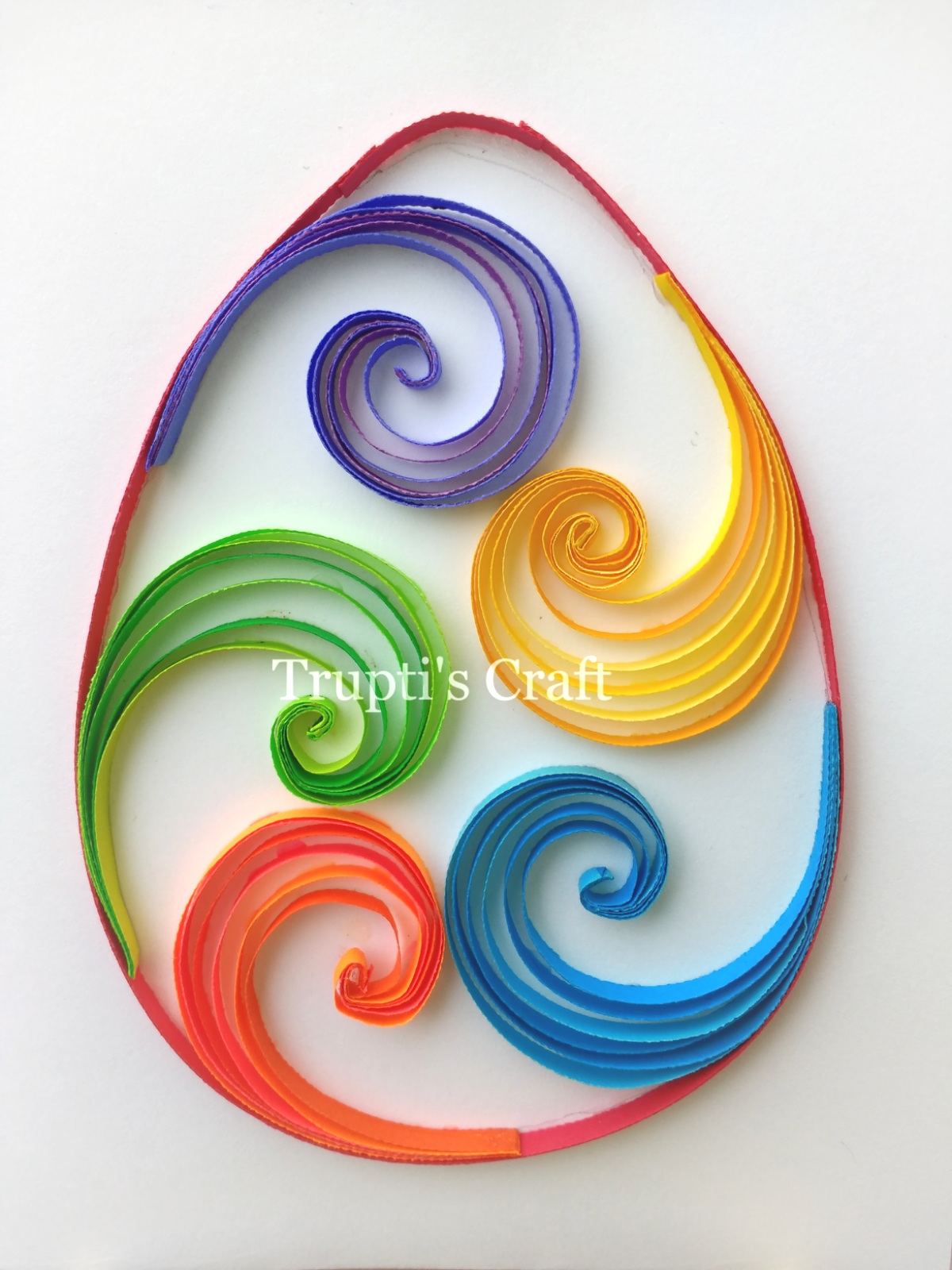 Trupti's Craft Paper Quilling Easter Egg Card / Wall Frame / Wall