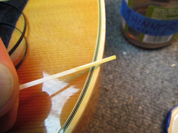 Matching Yellowed Lacquer for Guitar Finish Repair Crawls Backward (When Alarmed)