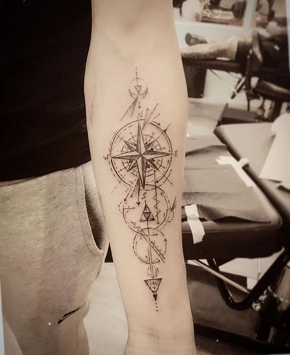 Compass Tattoo Simple