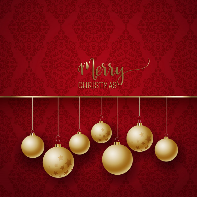 Elegant Christmas background Free Vector