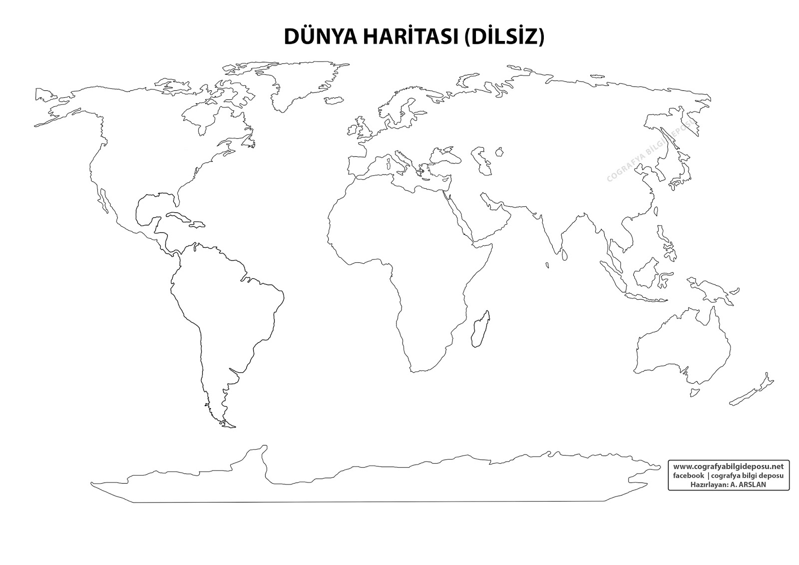 Cografya Bilgi Deposu Dünya Dilsiz Haritaları