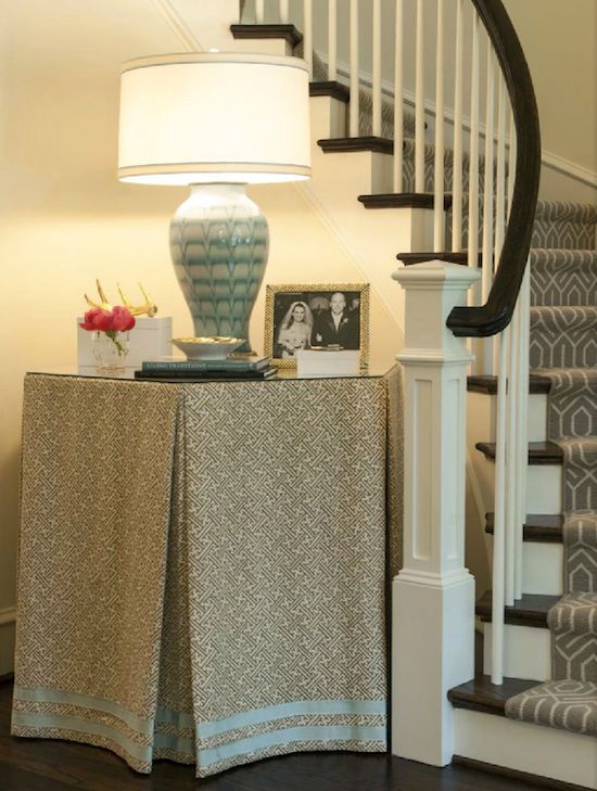 Green Street A Hexagonal Table Skirt for a Client's Foyer