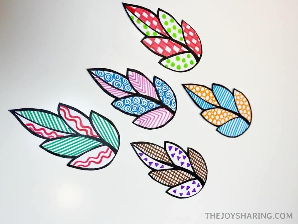 paper leaf cutting activity for kids