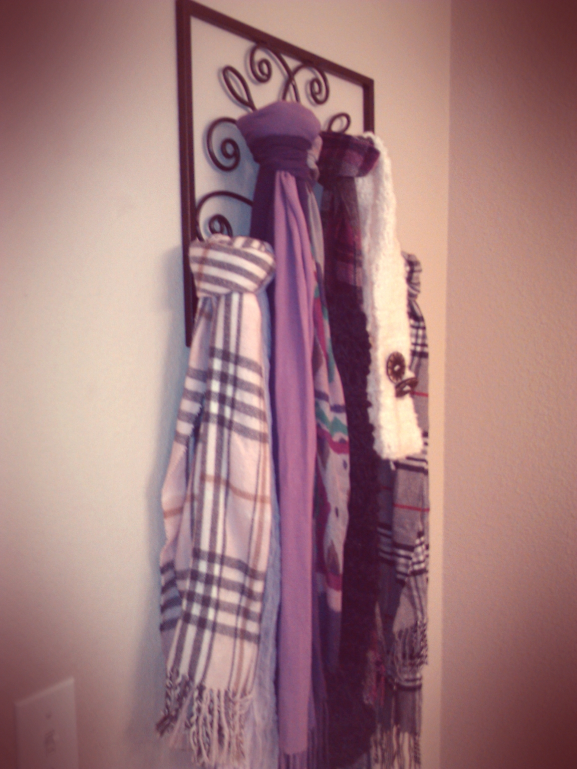 Make Your Place Your Home Scarf Organizer from Wall Votive Holder