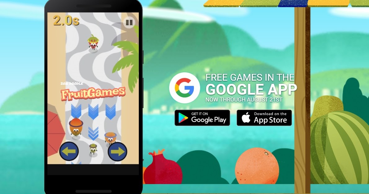 Aberto até de Madrugada: Google lança os Doodle Fruit Games para celebrar  os Jogos Olímpicos do Rio de Janeiro