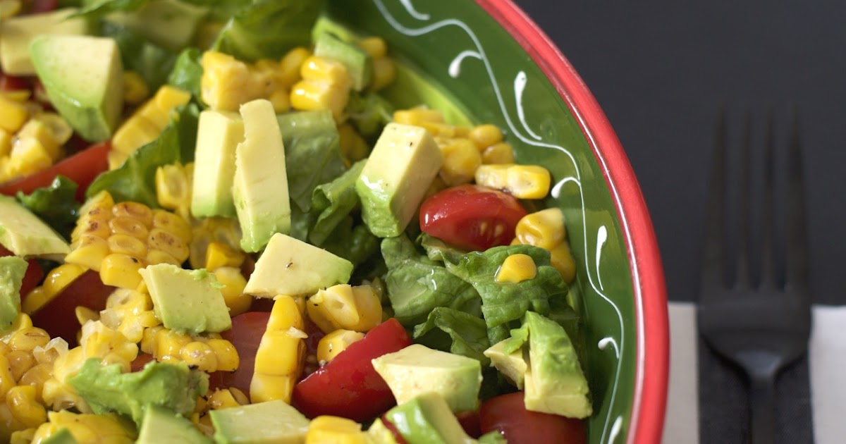 Frühling und Salat mit gegrilltem Mais - From-Snuggs-Kitchen
