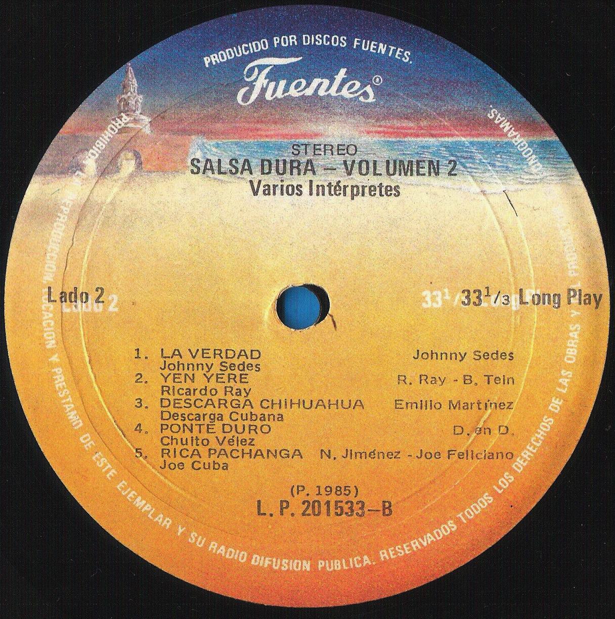 MELODIAS DE COLOMBIA Salsa Dura Vol 2 Varios Artistas (1985)
