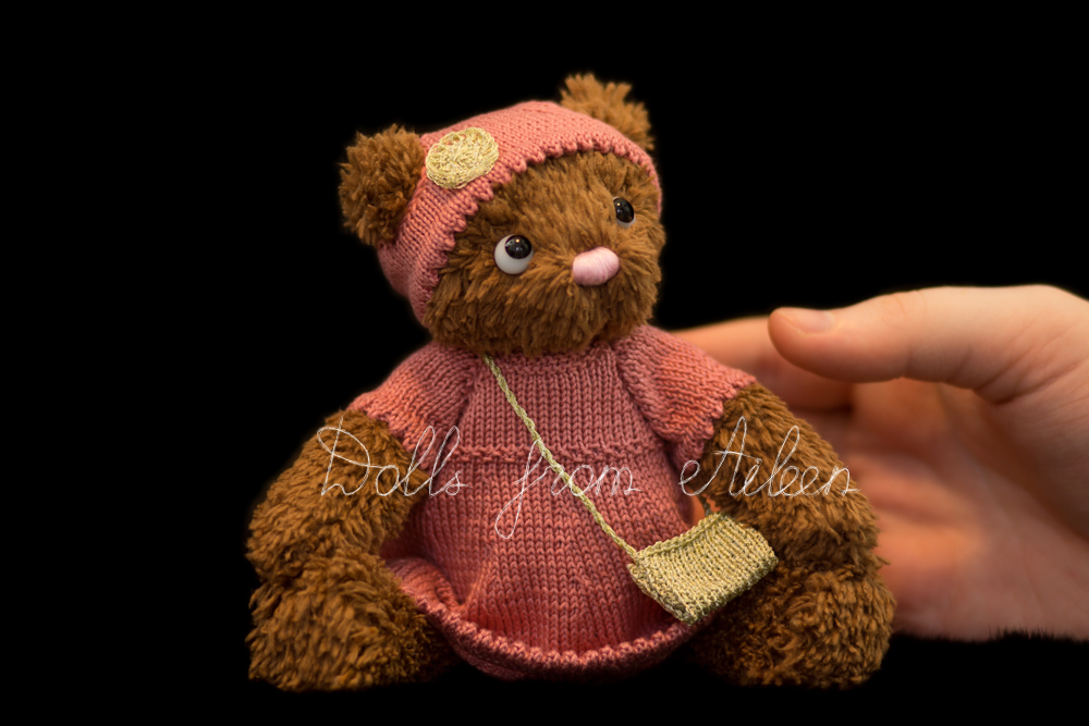 ooak artist teddy bear with human hand