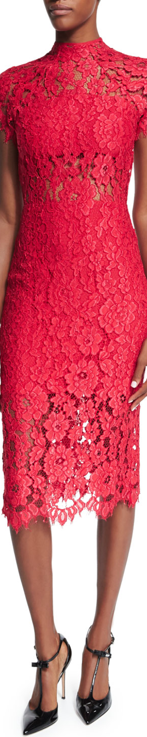 Alexis Leona Lace Sheath Dress, Red