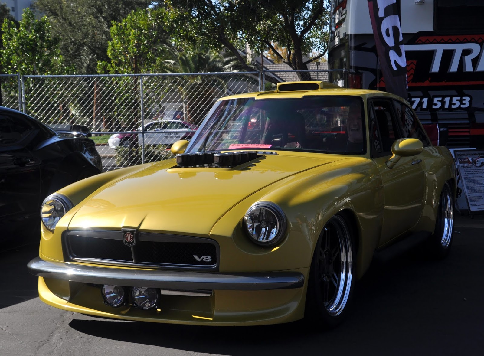 Just A Car Guy Tred Wear brought a hot rodded MG