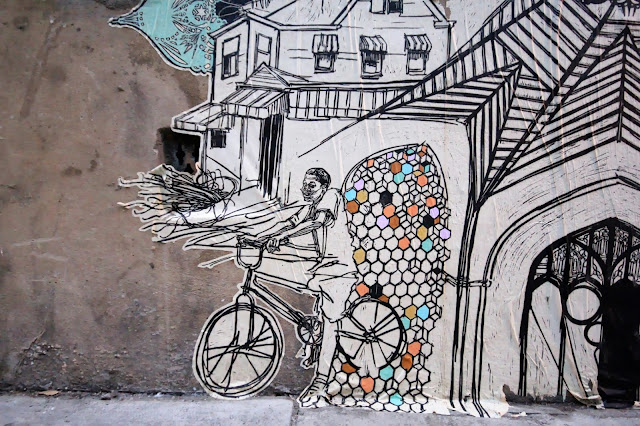 Street Art By American Artist Swoon On the streets of East London, UK. 5