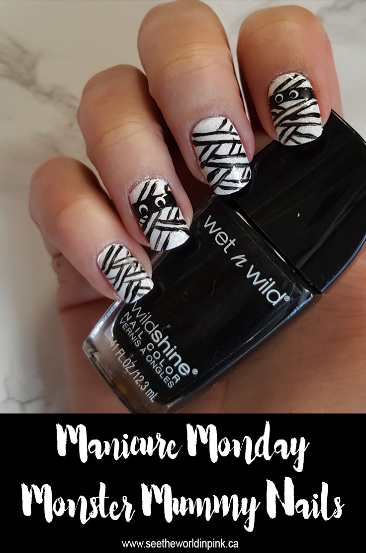 Manicure Monday Halloween Monster Mummy Nails See The World In Pink