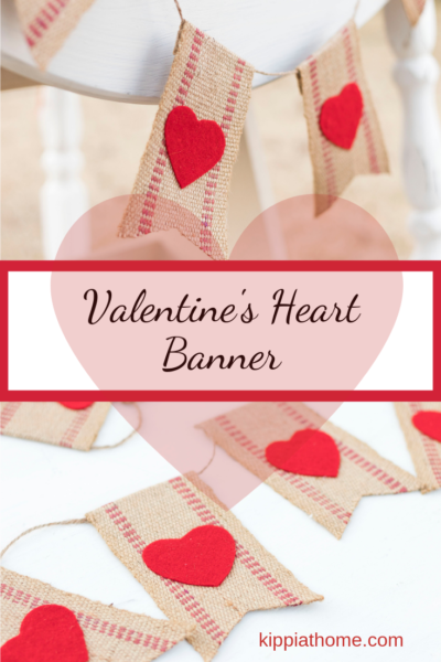 Valentine's heart banner DIY